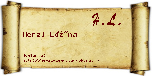 Herzl Léna névjegykártya